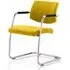 Marisa Cantilever Office Chair - Yellow, Leather
