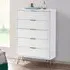 Marius 5-Drawer Chest with Storage - White, MDF