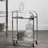 Markeb 2-Tier Drinks Trolley - Silver, Glass