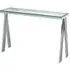 Markeb Console Table - Clear Glass, Silver Steel