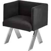 Markeb Dining Chair - Black, Fabric