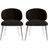 Markeb Dining Chair Pair - Black, Velvet