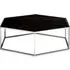 Markeb Hexagonal Coffee Table - Black Marble, Silver Steel