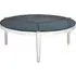 Markeb Round Coffee Table - Smoky Grey, Glass