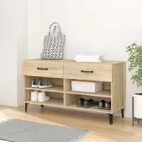Marla Shoe Storage Bench with 2 Drawers - Sonoma Oak