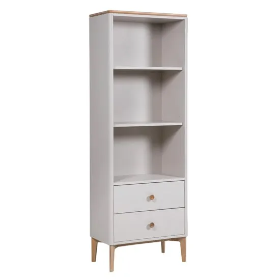 Marlon Shelving Unit with 2 Drawers - Taupe, Oak