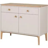 Marlon Sideboard with 2 Doors 2 Drawers - Oak, Taupe