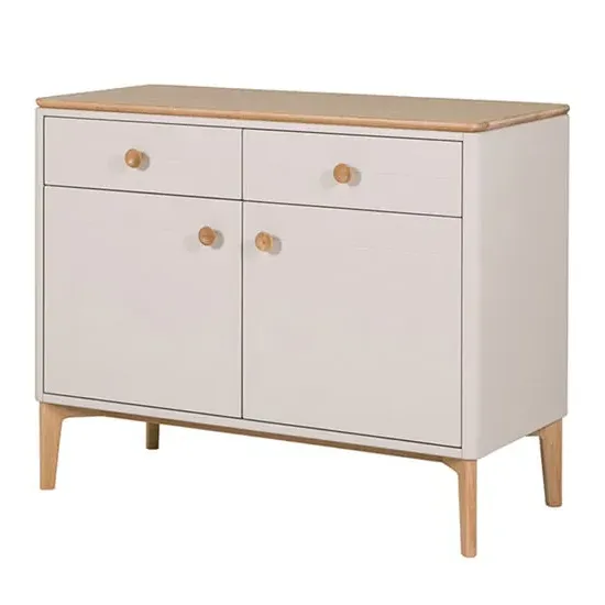 Marlon Sideboard with 2 Doors 2 Drawers - Oak, Taupe image
