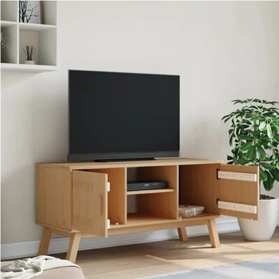 Marlow TV Stand with 2 Doors - Brown