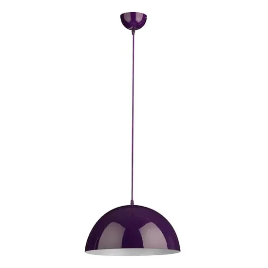 Marlyn Dome Pendant Light - Purple, Metal