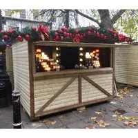 Marne Small Garden Market Chalet - Natural, FSC Wood alternate view