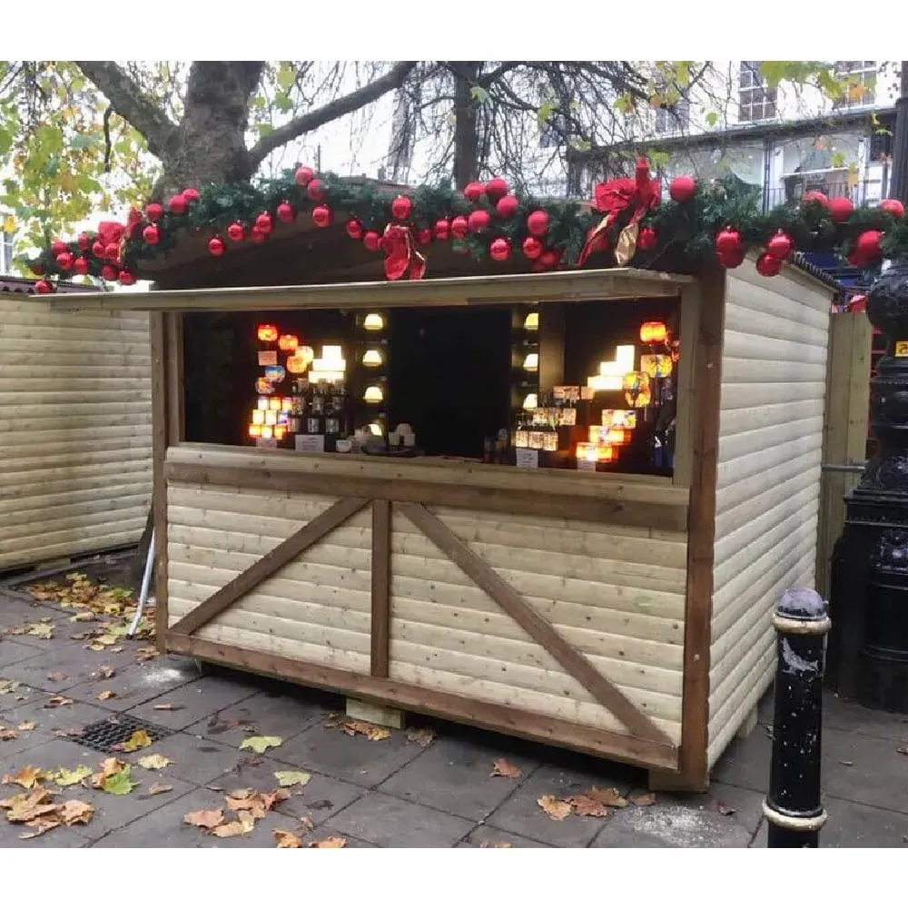 Marne Small Garden Market Chalet - Natural, FSC Wood product