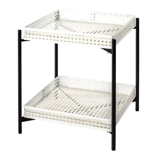 Marostica Square Side Table - Cream, Metal