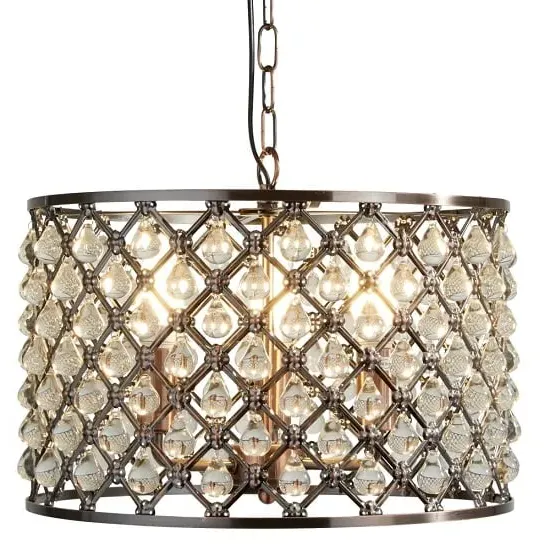 Marquise Drum Pendant Ceiling Light - Antique Copper image