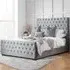 Marquise King Size Bed Frame - Grey, Fabric