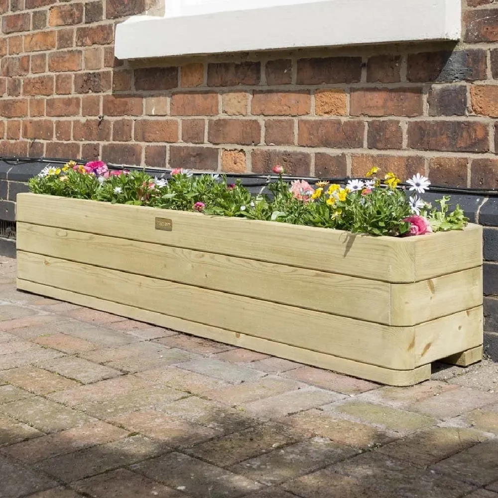 Marsden Patio Garden Planter - Natural Wood