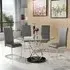 Marseille Round Glass Dining Table with 4 Daryl Chairs - Grey