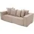 Marseilles 3-Seater Sofa - Grey, Linen Fabric