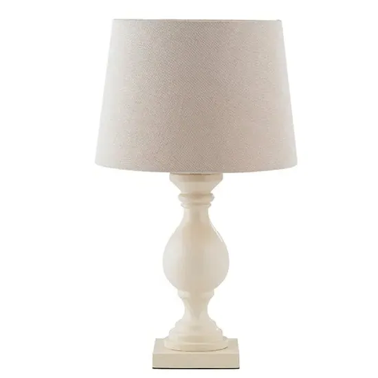 Marsham Table Lamp - Ivory, Wood