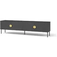 Marshfield TV Stand with 4 Doors - Graphite