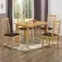 Marsic Dining Table with 4 Chairs - Light Oak