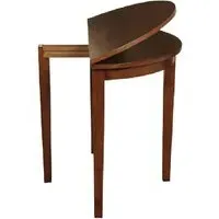 Marsic Half Moon Dining Table - Dark Brown, Wood