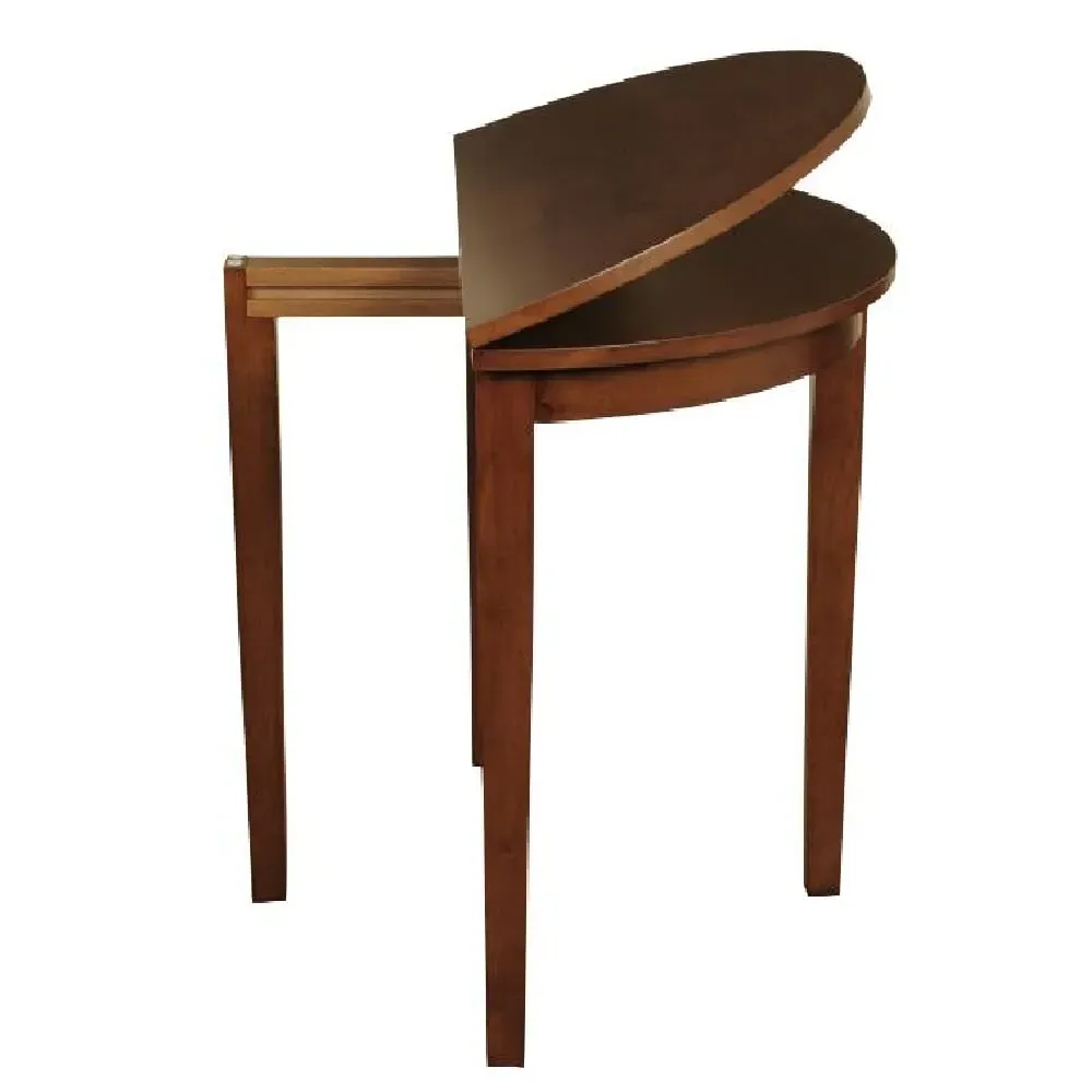 Marsic Half Moon Dining Table - Dark Brown, Wood image