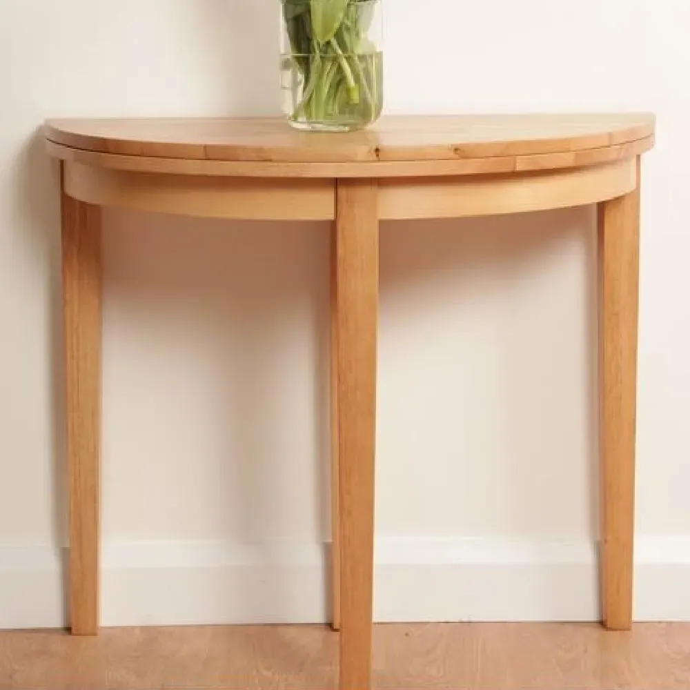 Marsic Half Moon Dining Table - Light Oak, Wood