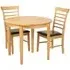 Marsic Half Moon Dining Table with 2 Chairs - Light Oak, Wood