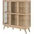 Marta 3-Door Display Cabinet - White, Oak