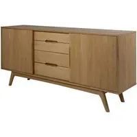 Marta Wooden Sideboard with 2 Sliding Doors - Oak