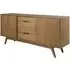 Marta Wooden Sideboard with 2 Sliding Doors - Oak