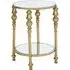 Martico 2 Tier Round Side Table - Gold, Glass