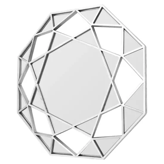 Martico Faceted Octagonal Wall Mirror - Gold, Metal