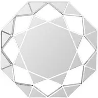 Martico Faceted Octagonal Wall Mirror - Silver, Metal