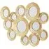 Martico Hammered Multi Circle Wall Mirror - Gold, Metal