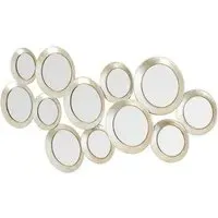Martico Multi Circle Wall Mirror - Silver, Metal