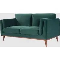 Martin 2-Seater Sofa - Emerald Green, Velvet