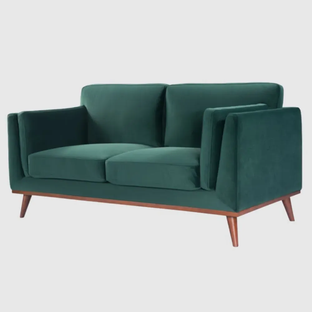 Martin 2-Seater Sofa - Emerald Green, Velvet image
