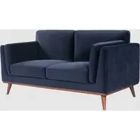 Martin 2-Seater Sofa - Midnight Blue, Velvet