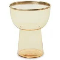 Martina Round Glass Side Table - Gold