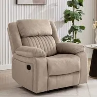 Martinez 1 Seater Reclining Sofa - Taupe, Fabric alternate view