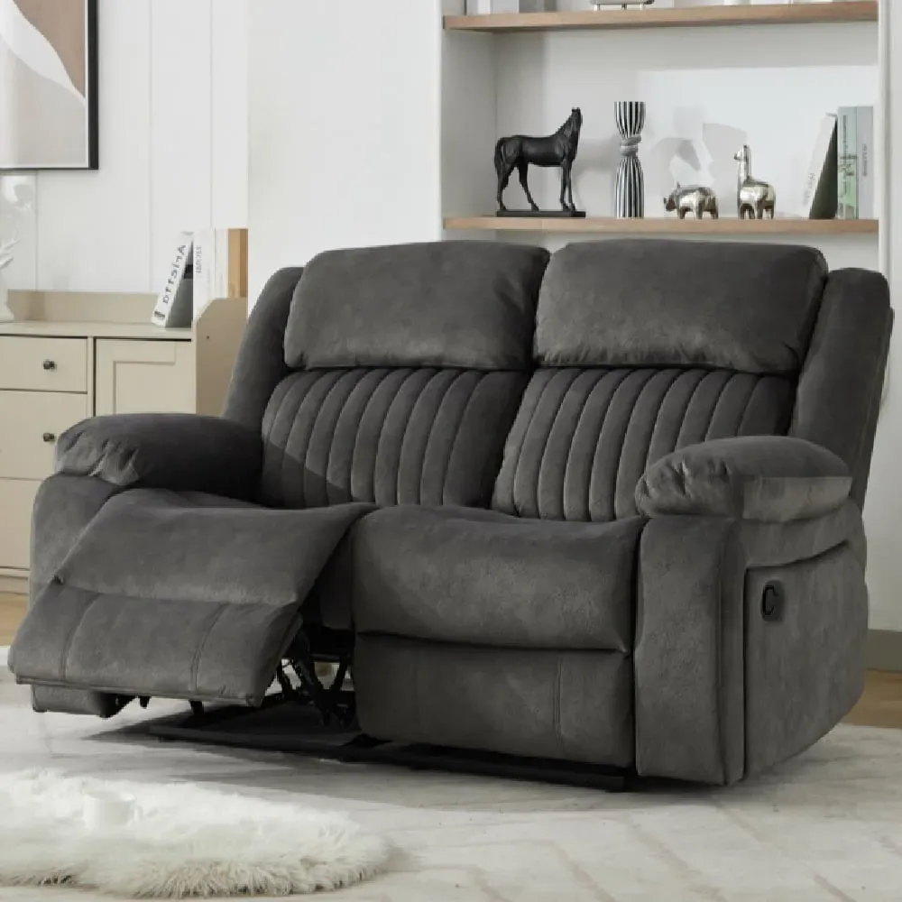 Martinez 2-Seater Recliner Sofa - Iron, Fabric
