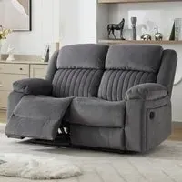 Martinez 2-Seater Recliner Sofa - Slate Grey, Fabric