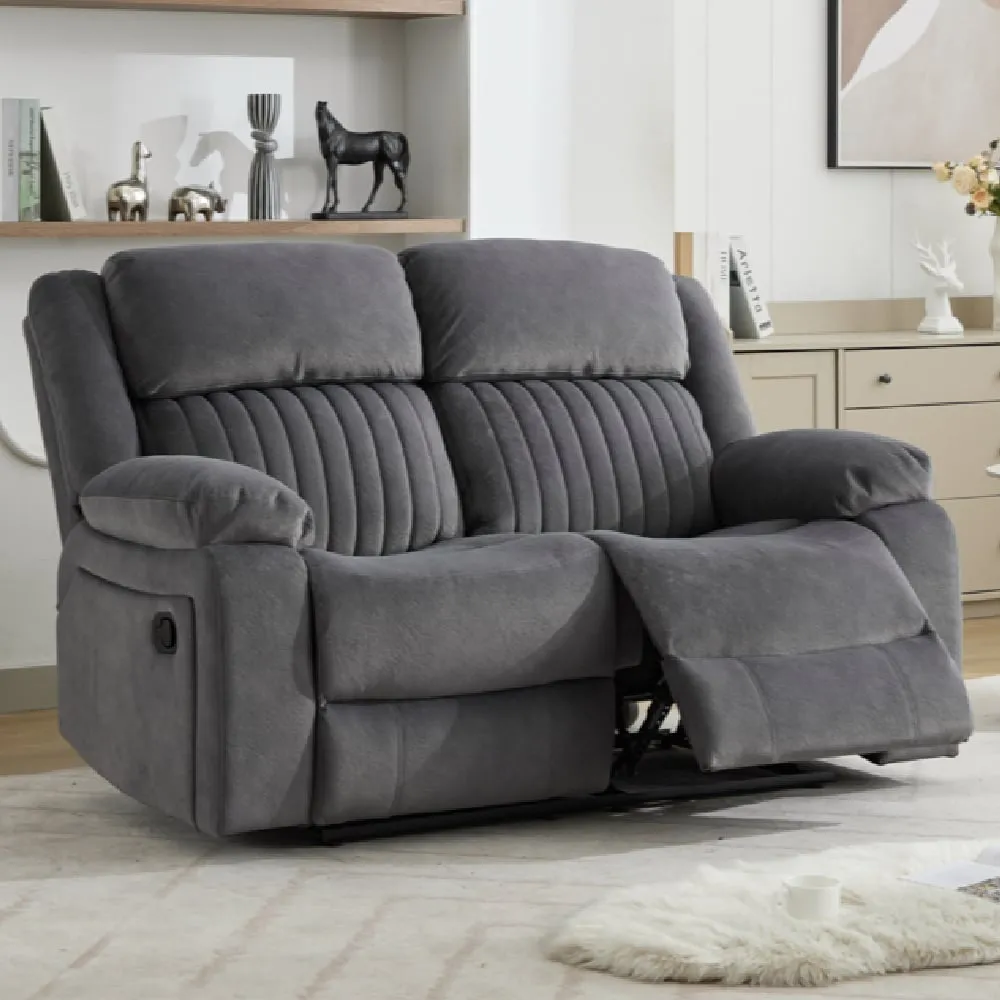 Martinez 2-Seater Recliner Sofa - Slate Grey, Fabric