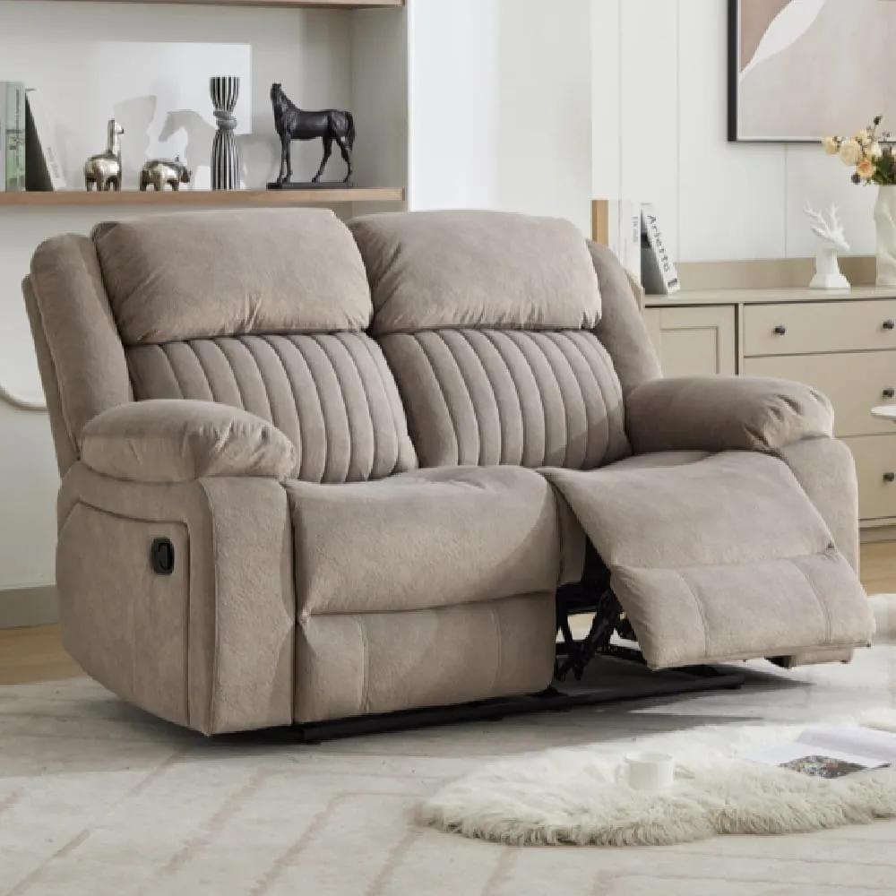Martinez 2-Seater Recliner Sofa - Taupe, Fabric