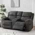 Martinez 2-Seater Recliner Sofa with Console - Iron, Fabric