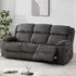 Martinez 3-Seater Recliner Sofa - Iron, Fabric