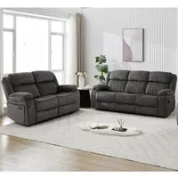 Martinez 3+2 Seater Recliner Sofa Set - Iron, Fabric