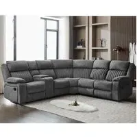 Martinez Corner Recliner Sofa - Slate Grey, Fabric